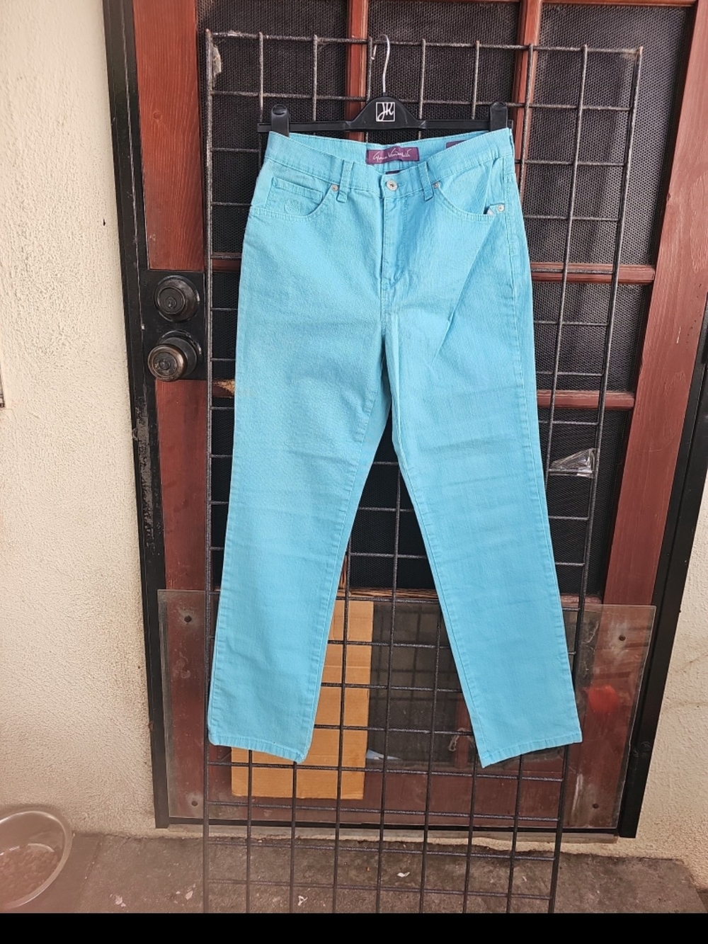 Gloria Vanderbilt Straight Leg Jeans in Light Turquoise
